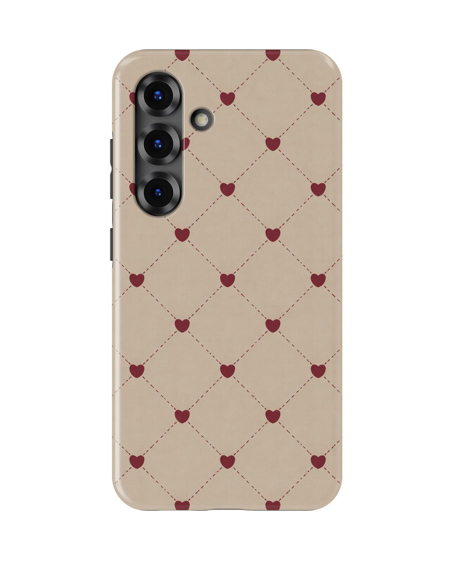 Samsung Galaxy S25 Tank Case | Girls Aesthetics (Heart Lattice)