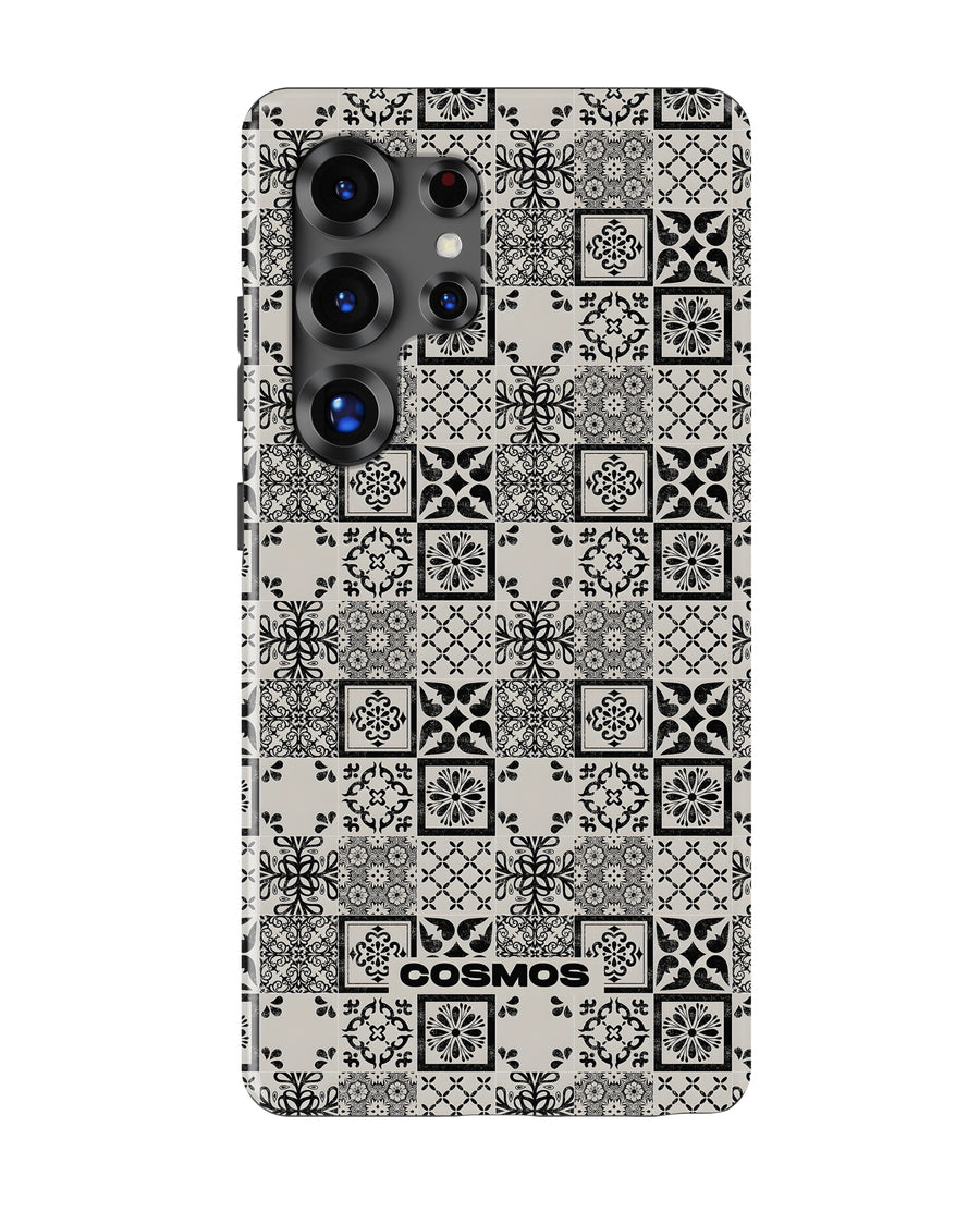 Samsung Galaxy S25 Ultra Tank Case | Textures (Vintage Mosaic)