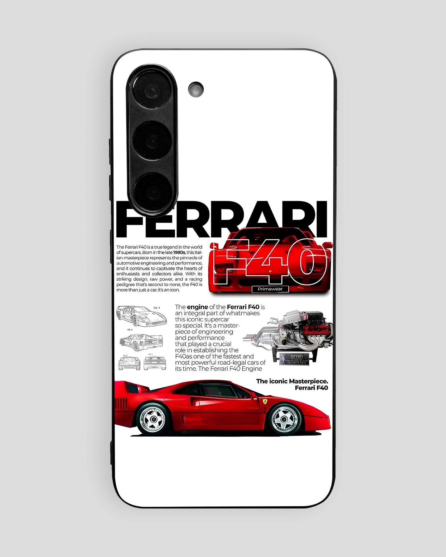 Sports Car Glass Mobile Cover