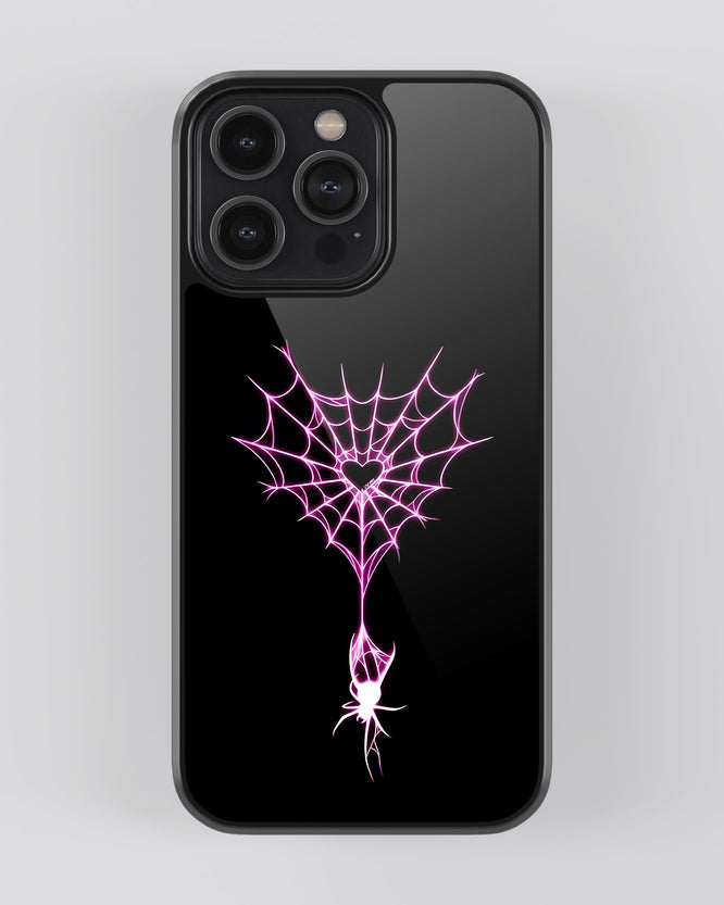 Girls Aesthetic Mobile Cover (Heart Web)