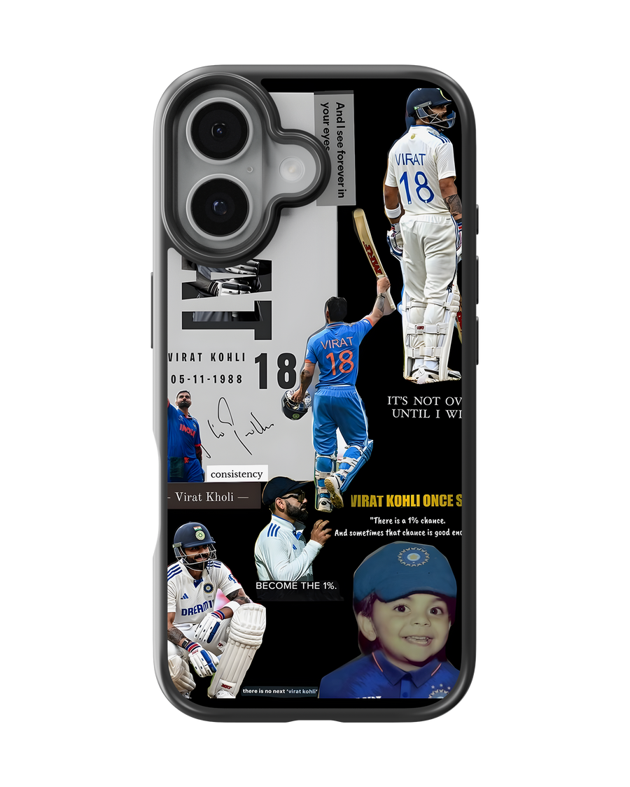 Cricket Impact Case (King Kohli Collage)