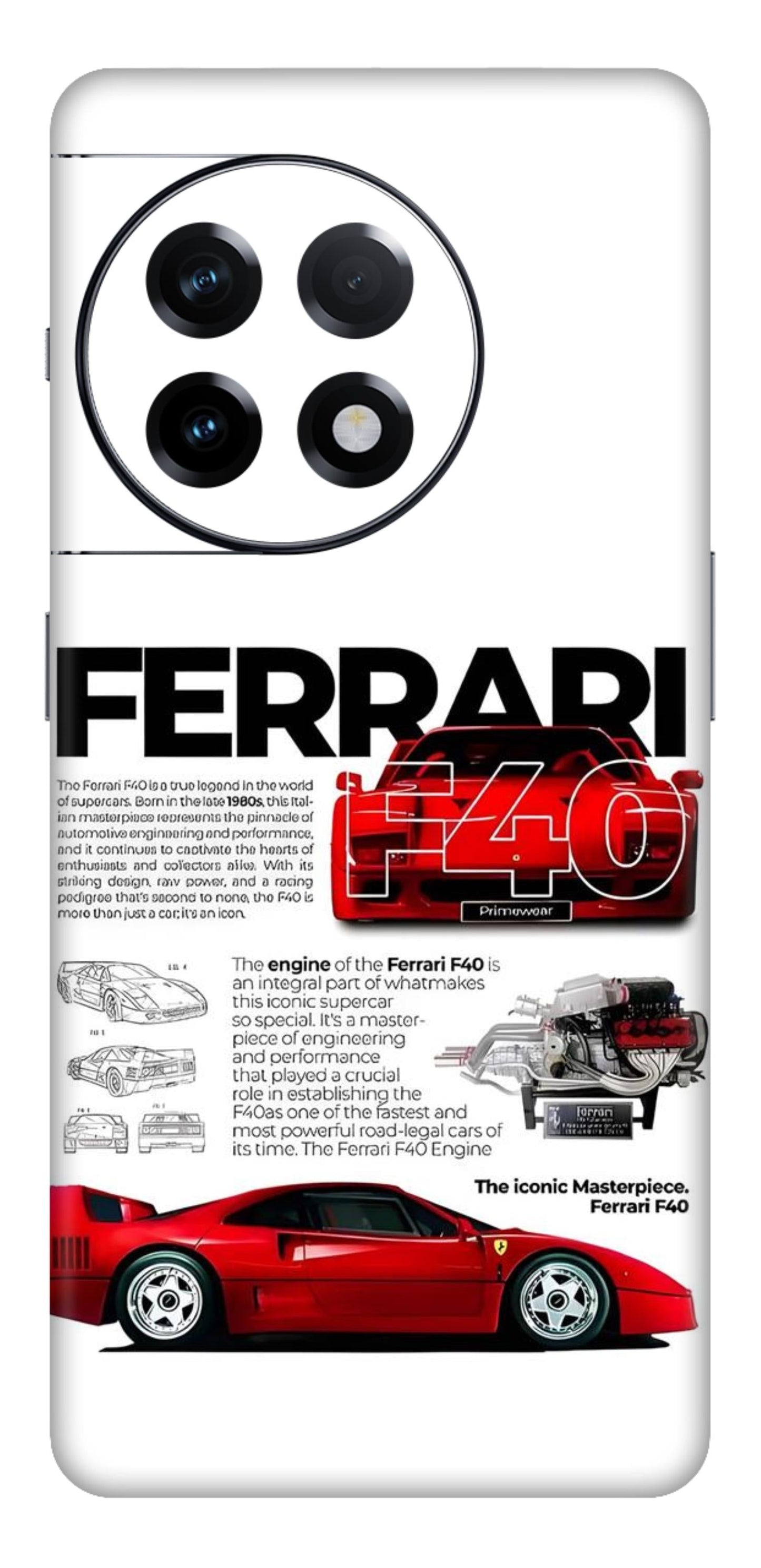 Sports Cars Mobile Skin (Ferrari F 40) - All Mobile Available