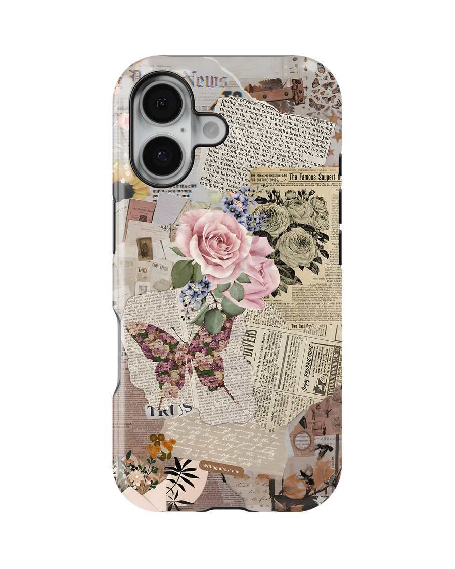 Girls Aesthetic Tank Case (Flowers And Pages)