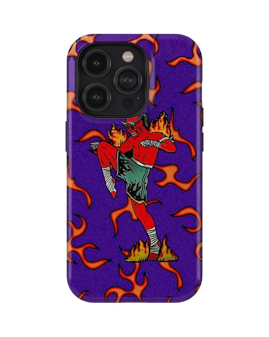 iPhone 15 Pro Max Tank Case | Modernism (Fire Runner)