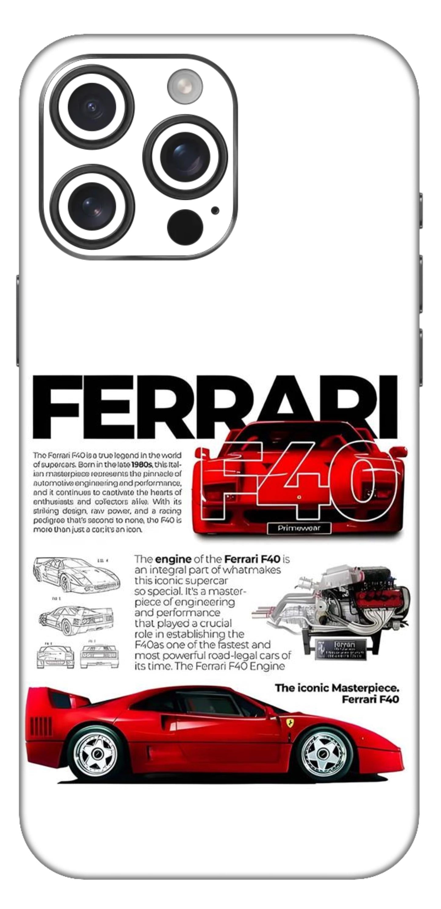 Sports Cars Mobile Skin (Ferrari F 40) - All Mobile Available