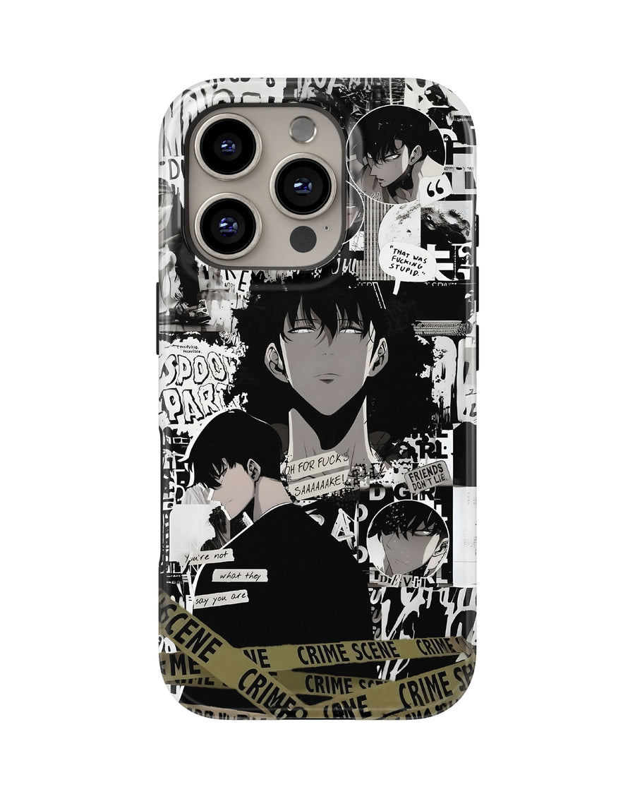 iPhone 16 Pro Max Tank Case | Anime (Manga Noir)