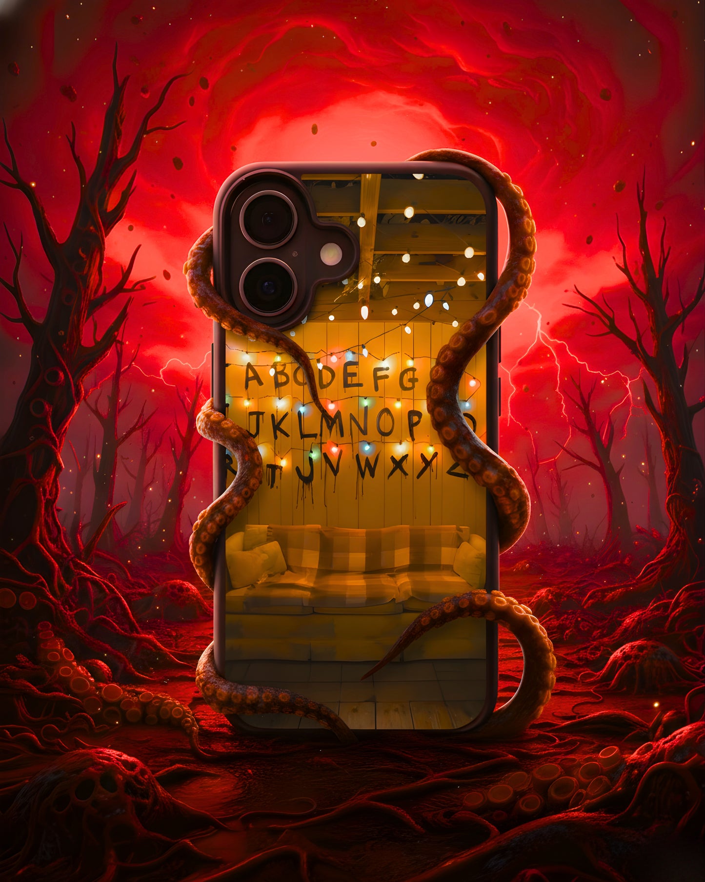 Stranger Things Mobile Cover | Alphabet Wall