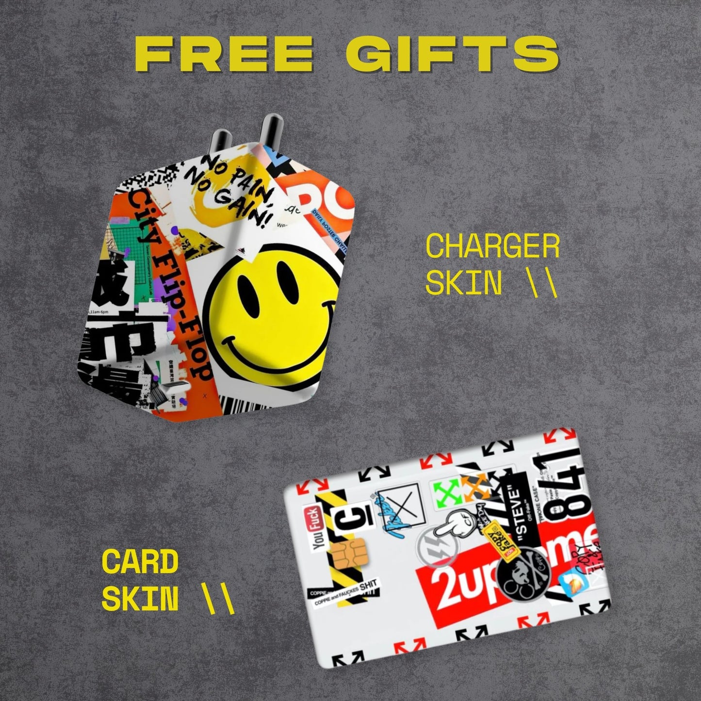 Free Charger Skin - as per your Mobile Model / Card Skin