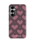 Samsung Galaxy S24 Tank Case | Textures (Blush Hearts)