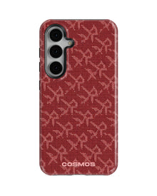 Samsung Galaxy S24 Tank Case | Textures (Crimson Knit)