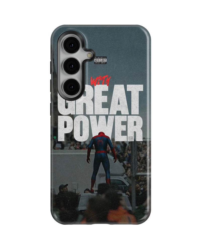 Samsung Galaxy S24 Tank Case | Superhero (Great Power)