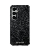 Samsung Galaxy S24 Tank Case | Textures (Obsidian Croc)