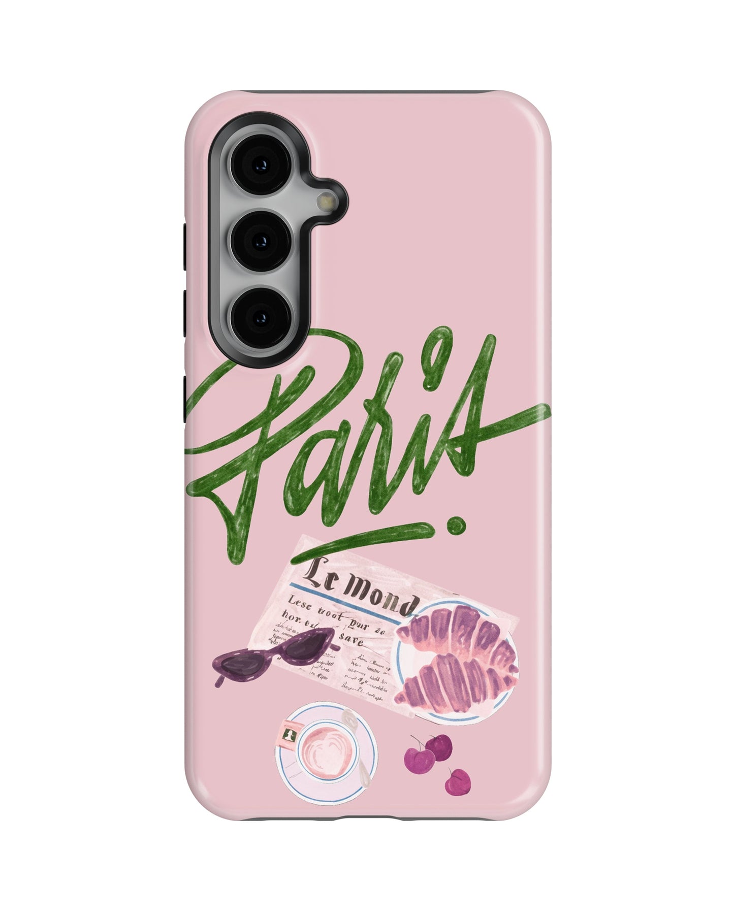 Samsung Galaxy S23 Tank Case | Girls Aesthetics (Paris Pink)