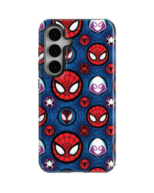 Samsung Galaxy S24 Tank Case | Superhero (Spider Icons)