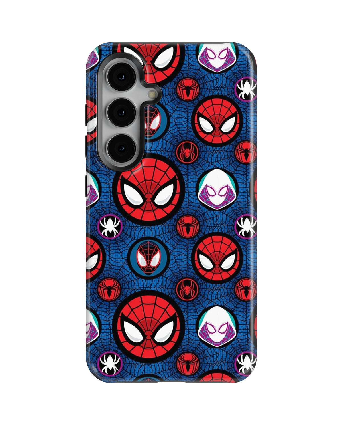 Samsung Galaxy S23 Plus Tank Case | Superhero (Spider Icons)