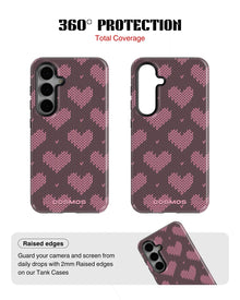 Samsung Galaxy S24 Tank Case | Textures (Blush Hearts)