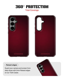 Samsung Galaxy S23 Plus Tank Case | Textures (Burgundy Fade)