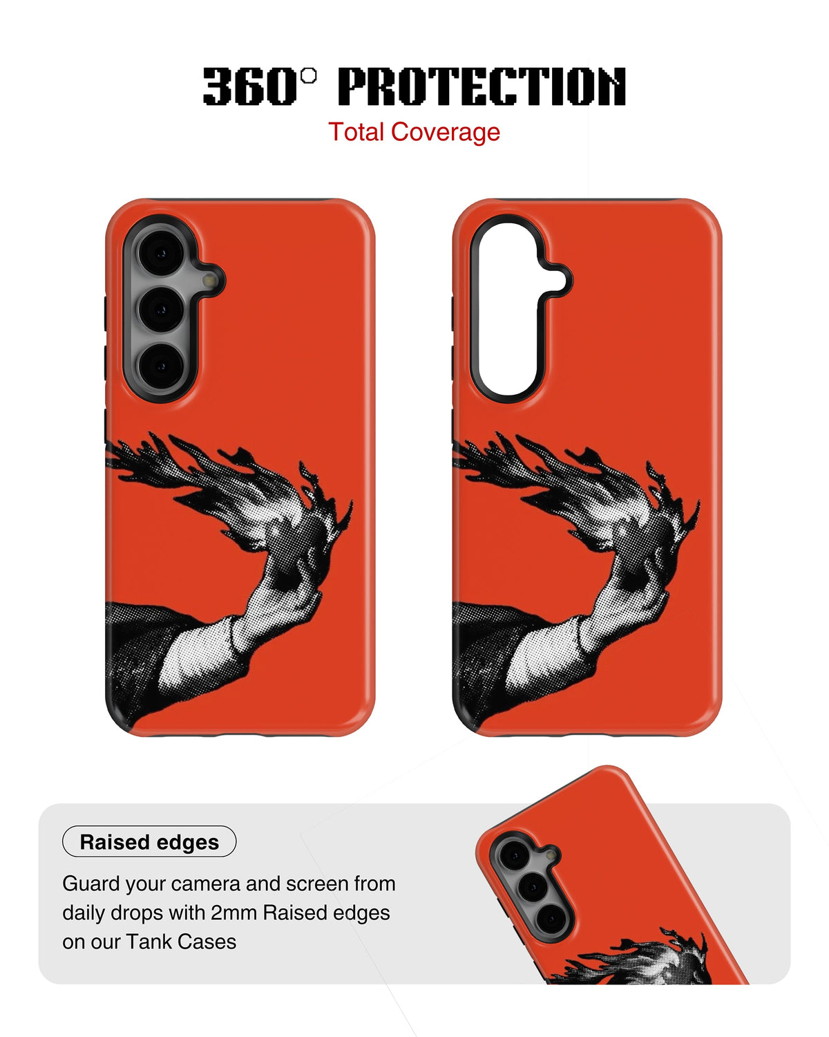 Samsung Galaxy S23 Plus Tank Case | Modernism (Burning Hand)