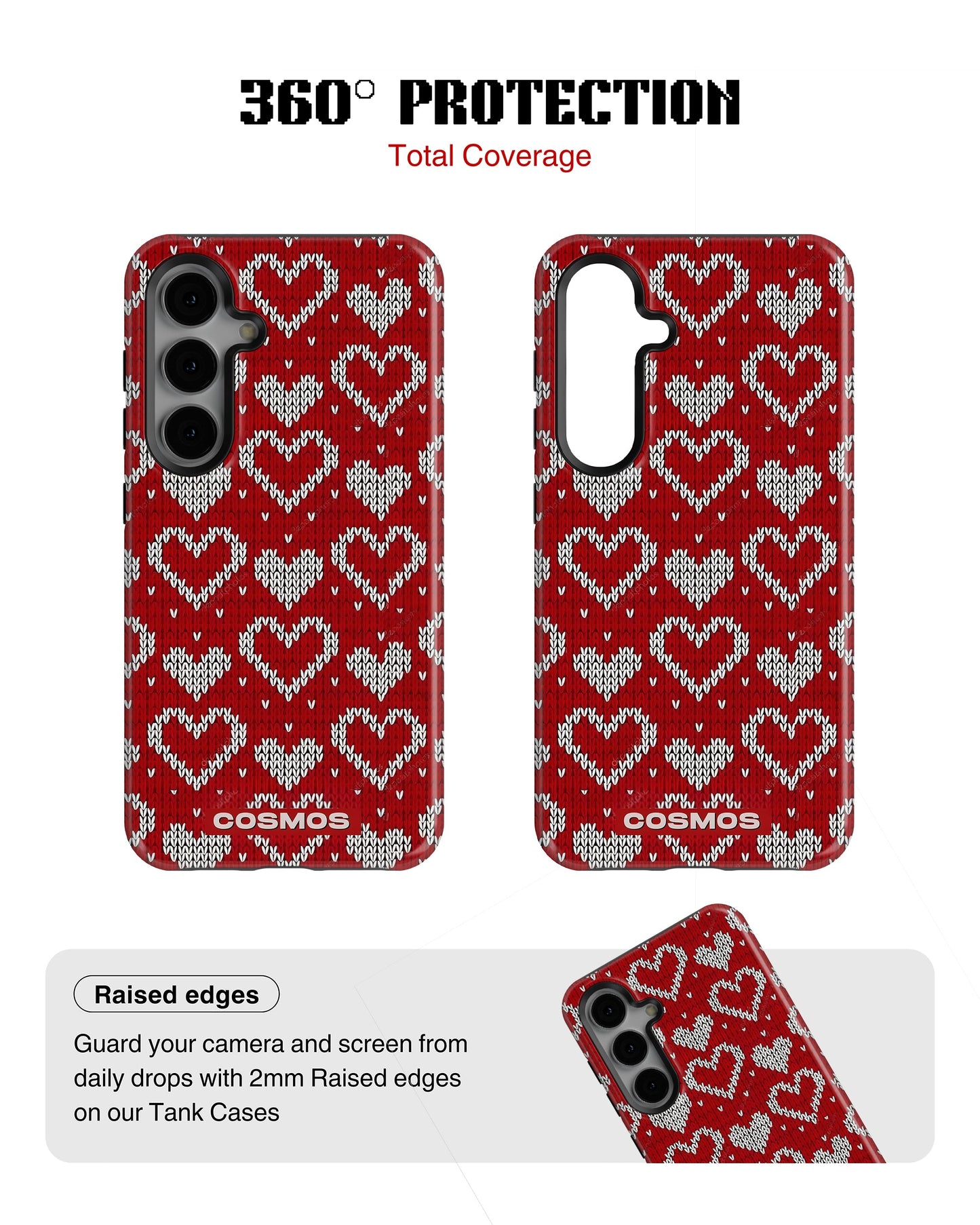 Samsung Galaxy S23 Plus Tank Case | Textures (Candy Hearts)