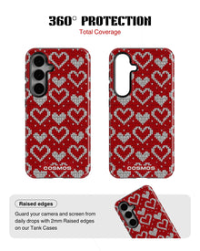 Samsung Galaxy S24 Tank Case | Textures (Candy Hearts)