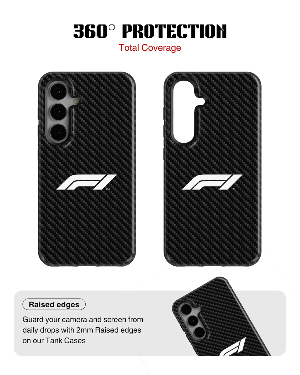 Samsung Galaxy S23 Plus Tank Case | Formula 1 (Carbon Grid)