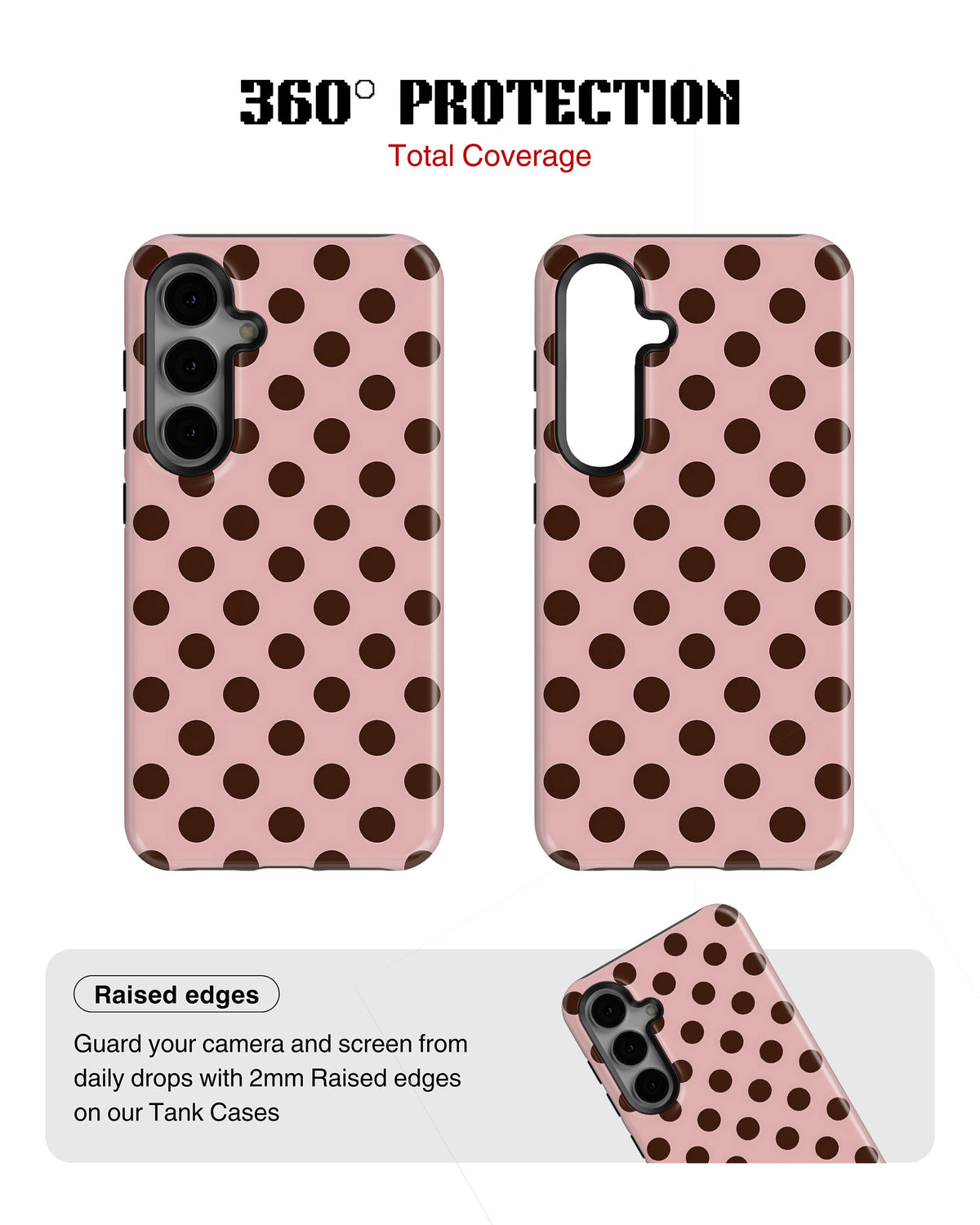 Samsung Galaxy S23 Tank Case | Girls Aesthetics (Choco Dots)