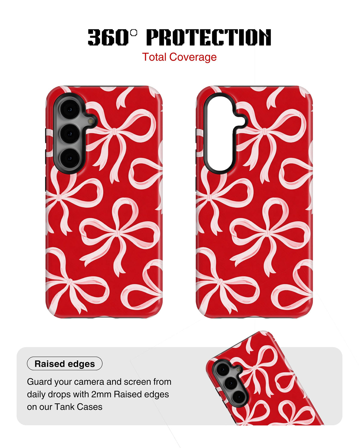 Samsung Galaxy S24 Tank Case | Girls Aesthetics (Crimson Bows)