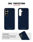 Samsung Galaxy S24 Tank Case | Textures (Deep Navy)