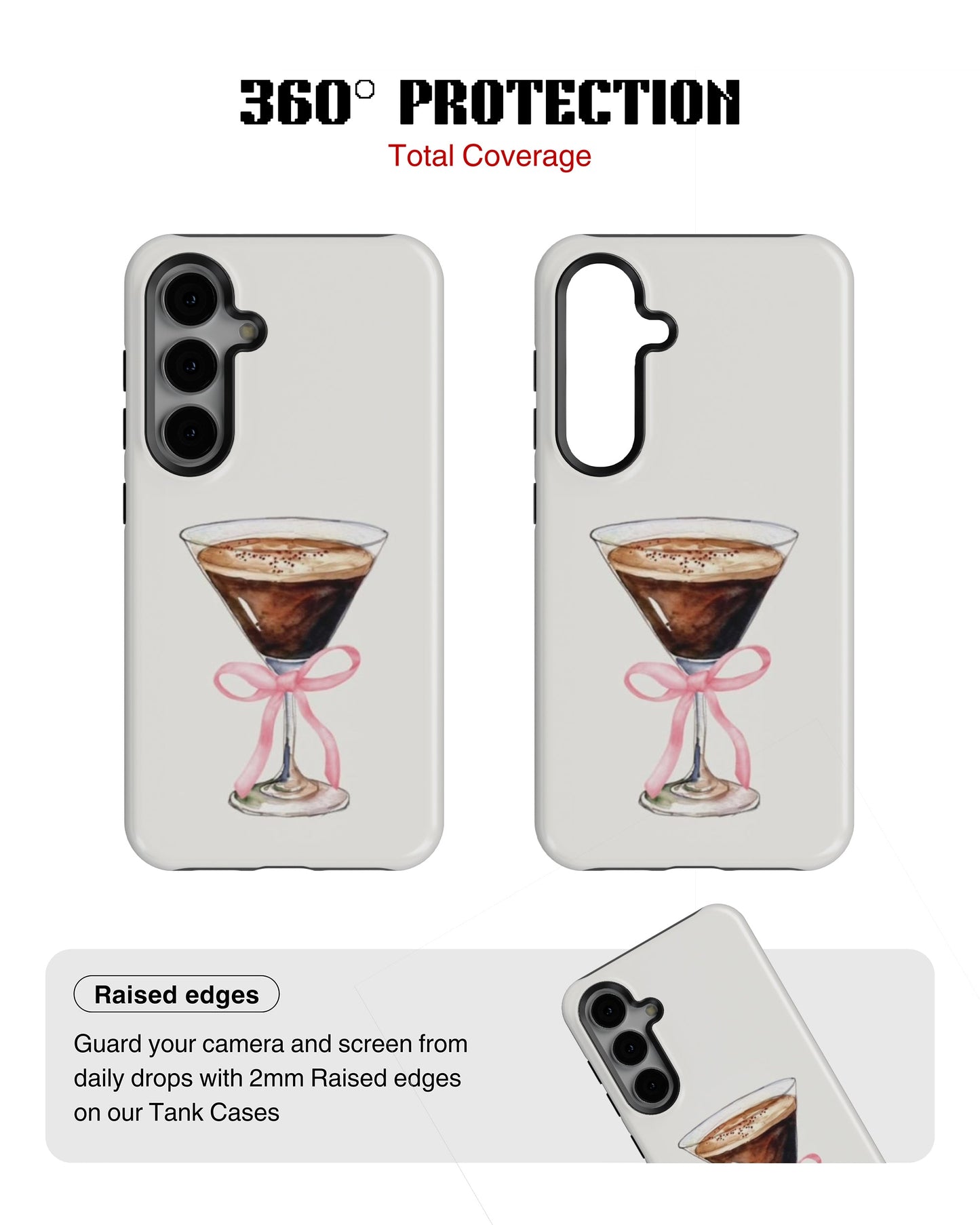 Samsung Galaxy S23 Plus Tank Case | Girls Aesthetics (Espresso Bow)