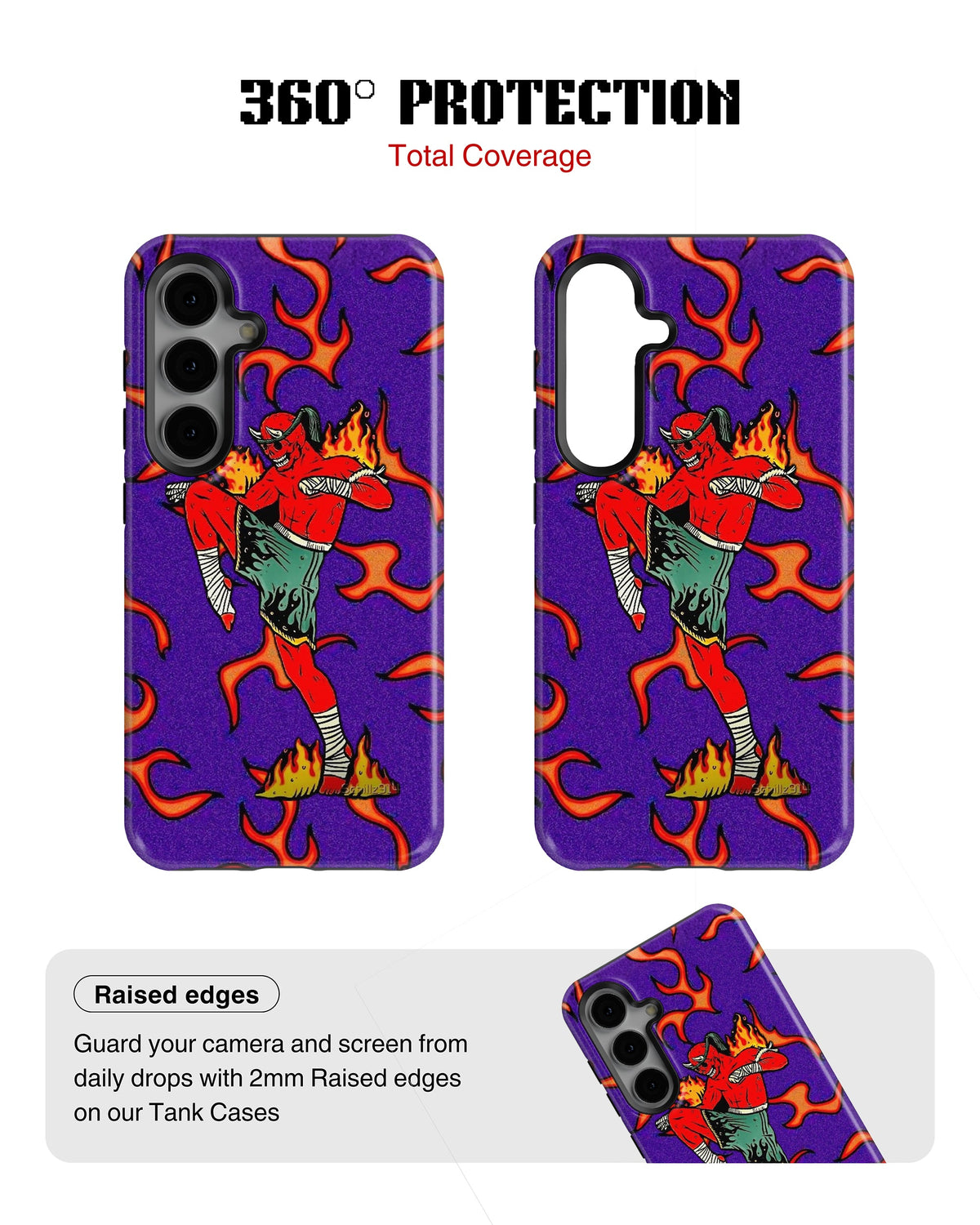 Samsung Galaxy S23 Plus Tank Case | Modernism (Fire Runner)