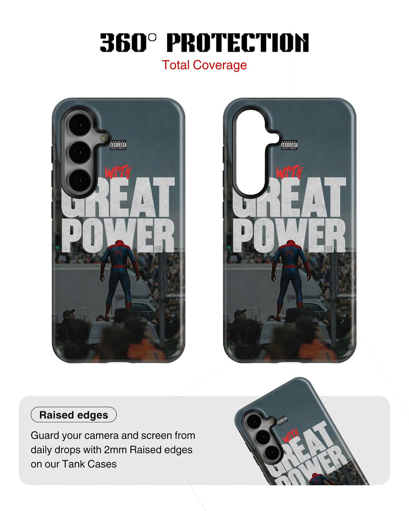 Samsung Galaxy S24 Tank Case | Superhero (Great Power)