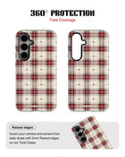 Samsung Galaxy S24 Tank Case | Textures (Heritage Plaid)