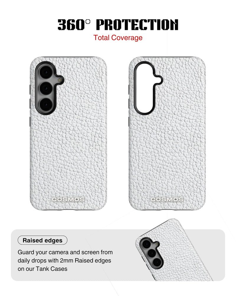 Samsung Galaxy S24 Tank Case | Textures (Ivory Grain)
