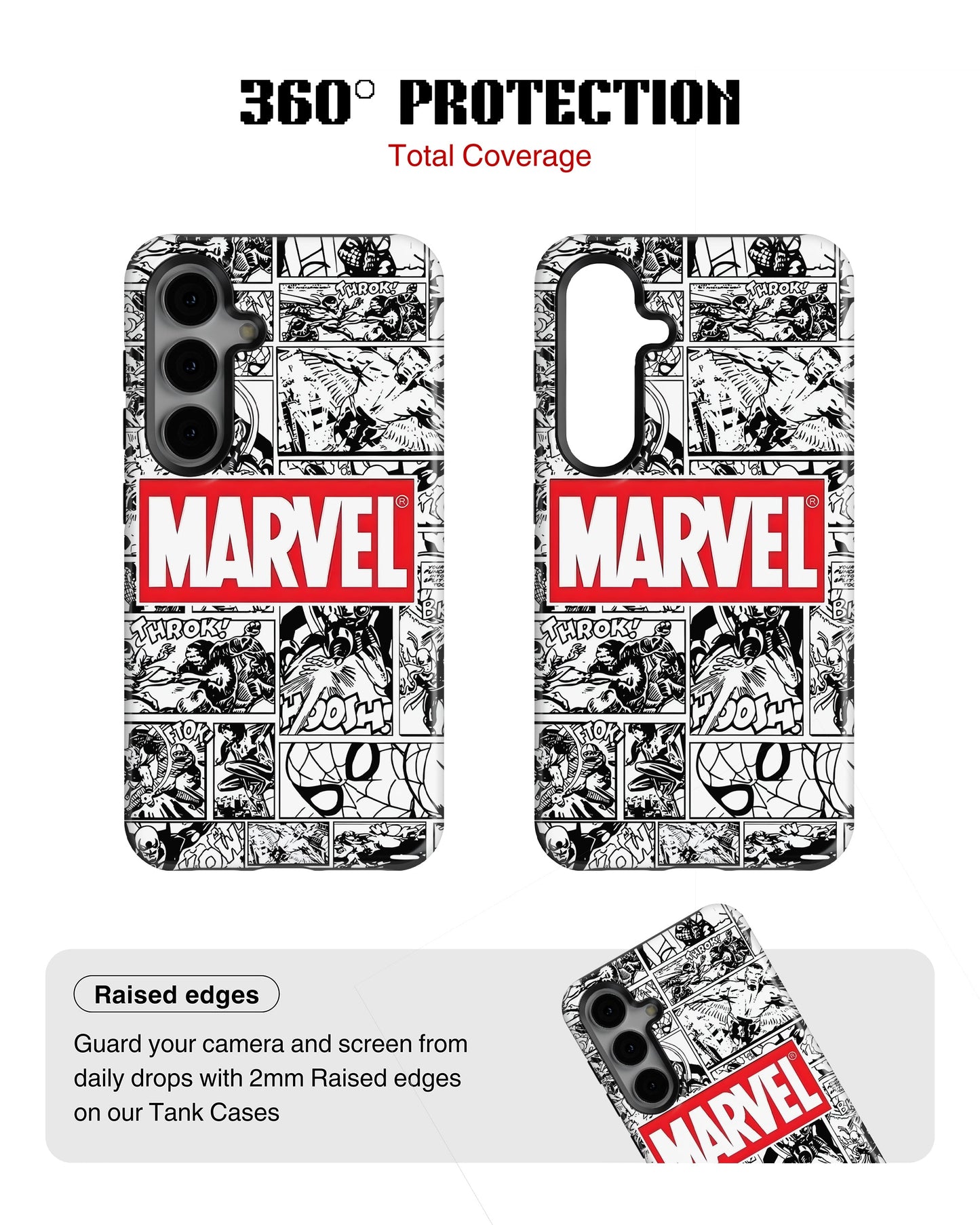 Samsung Galaxy S23 Plus Tank Case | Superhero (Marvel Grid)
