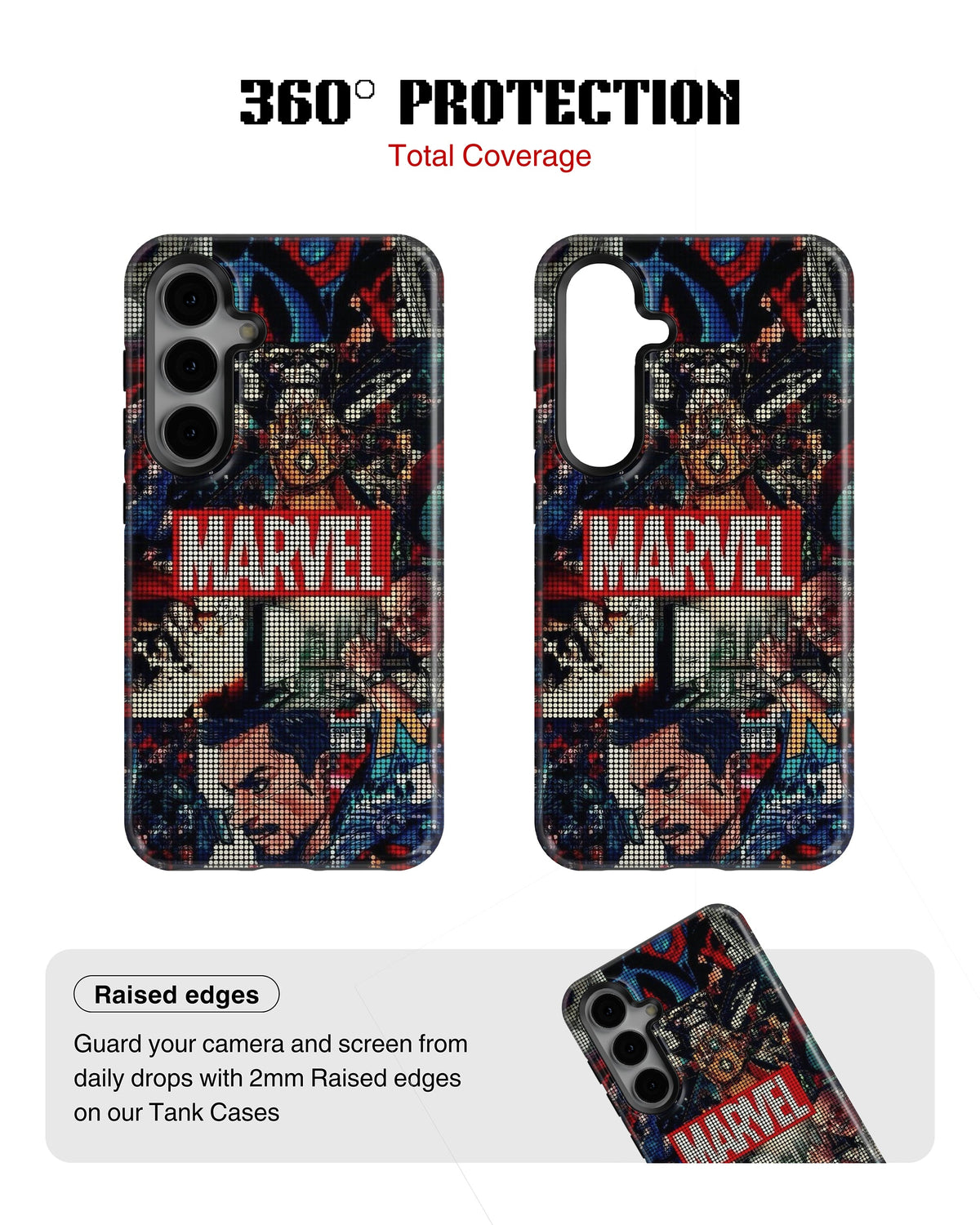 Samsung Galaxy S23 Tank Case | Superhero (Marvel Mosaic)