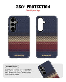 Samsung Galaxy S24 Tank Case | Textures (Midnight Border)