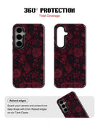 Samsung Galaxy S23 Tank Case | Textures (Midnight Rose)