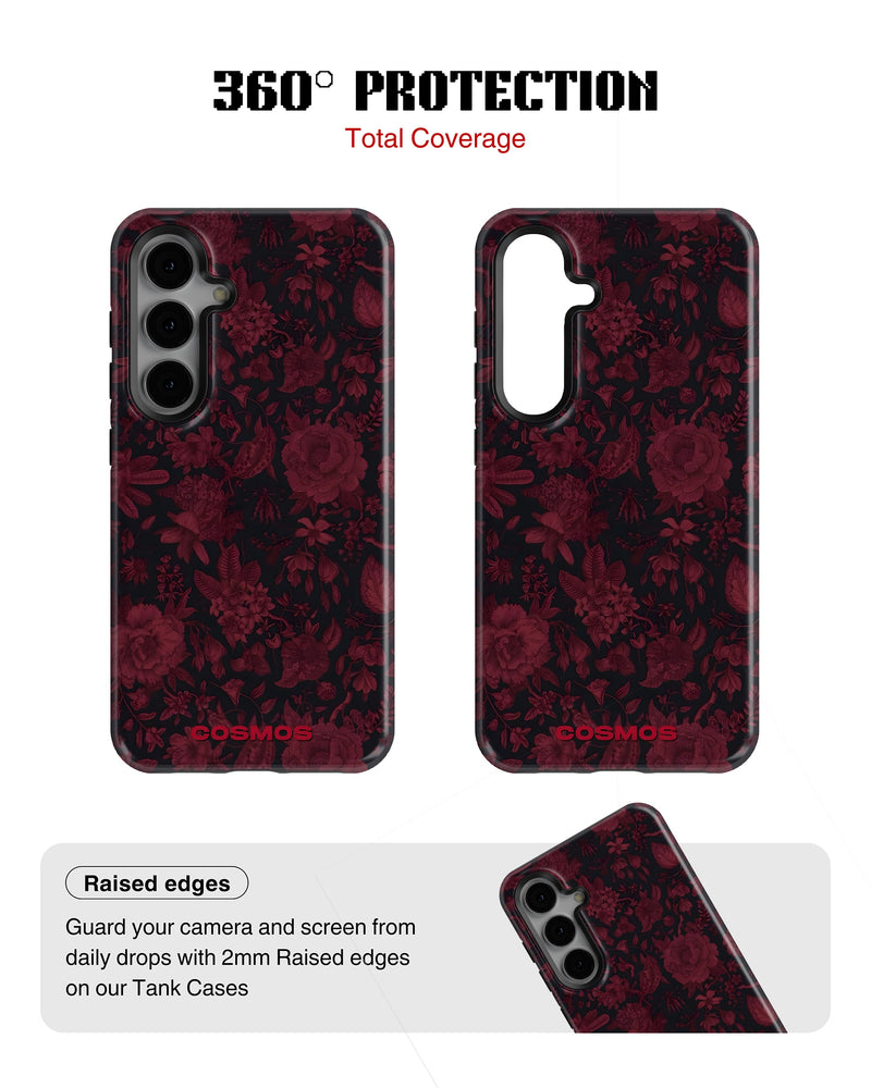Samsung Galaxy S23 Tank Case | Textures (Midnight Rose)