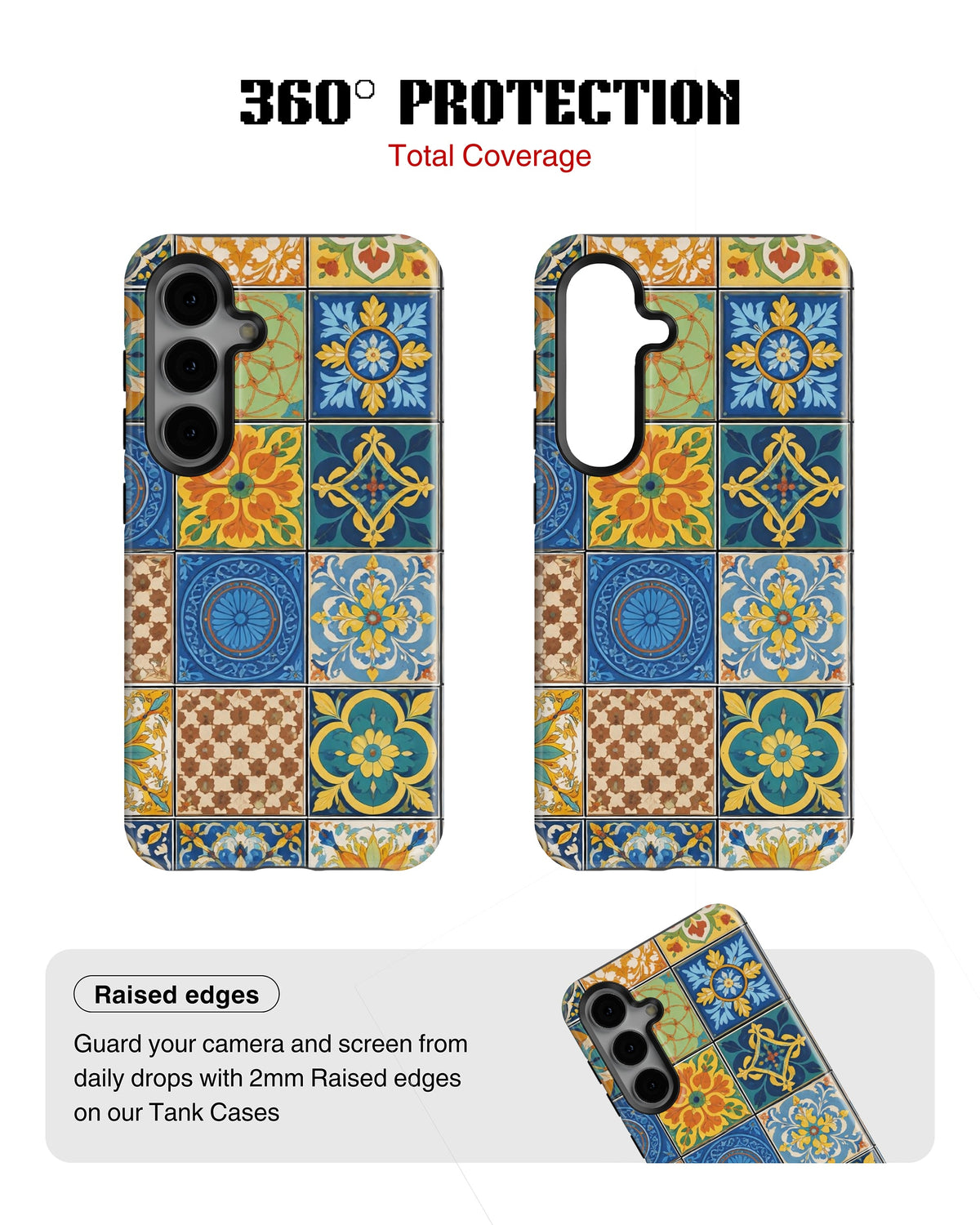 Samsung Galaxy S23 Tank Case | Girls Aesthetics (Moroccan Tiles)