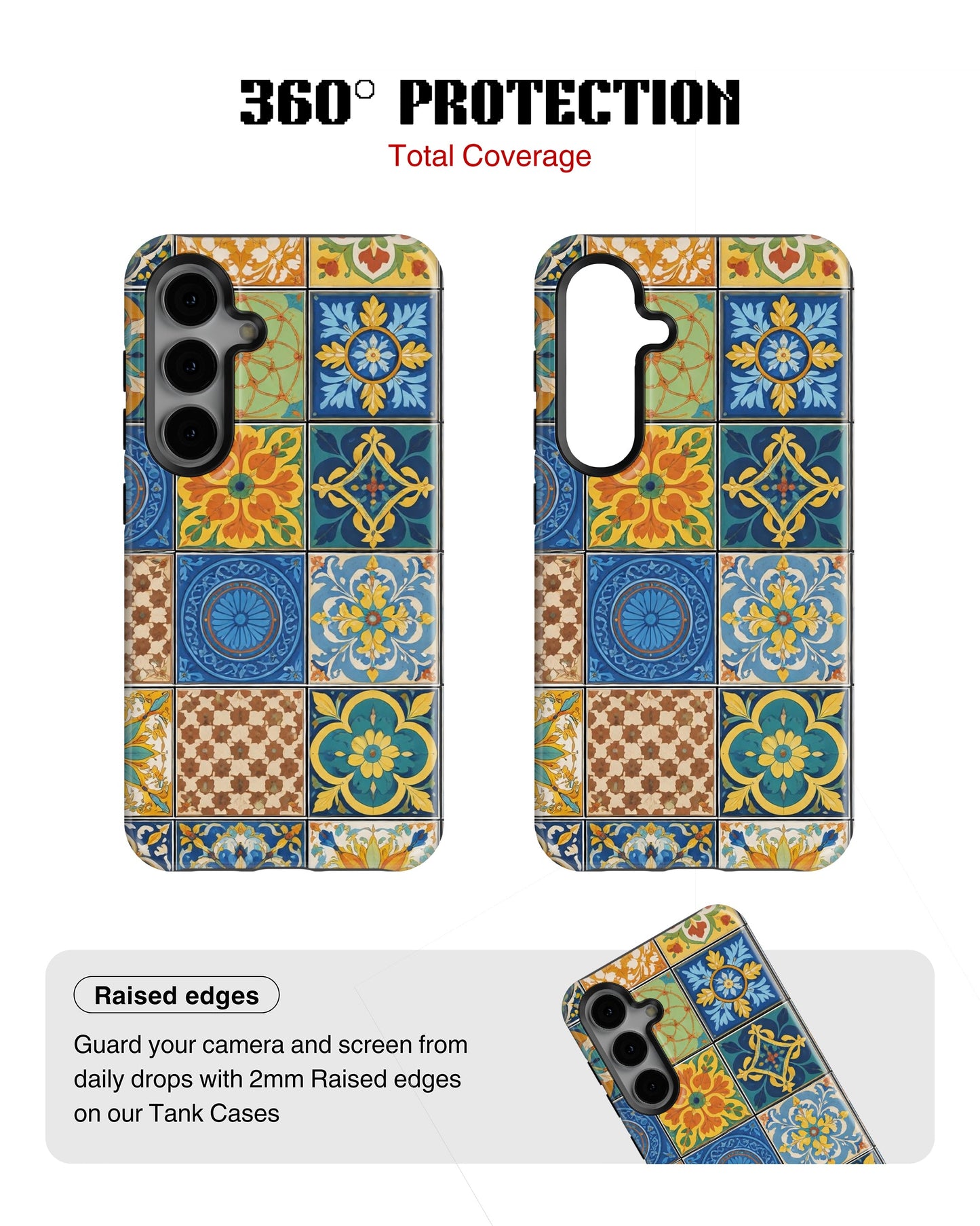 Samsung Galaxy S24 Tank Case | Girls Aesthetics (Moroccan Tiles)