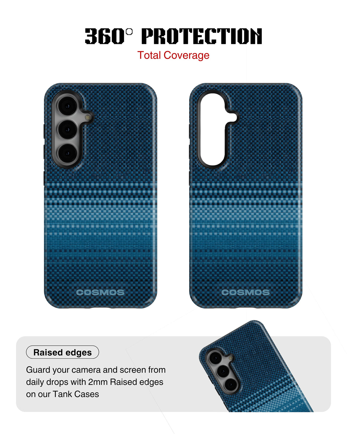Samsung Galaxy S23 Tank Case | Textures (Ocean Stitch)