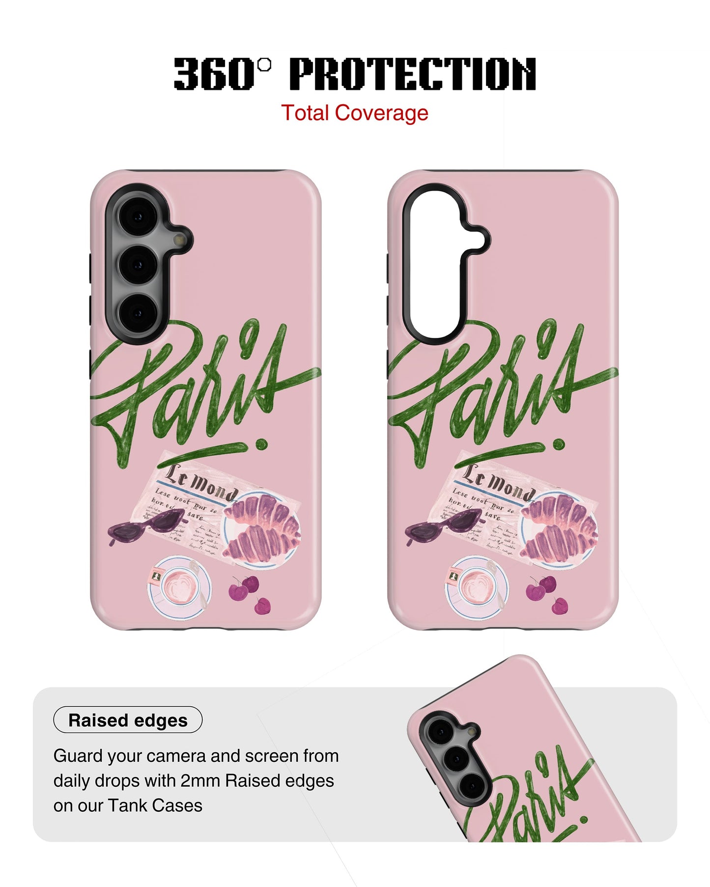 Samsung Galaxy S23 Plus Tank Case | Girls Aesthetics (Paris Pink)