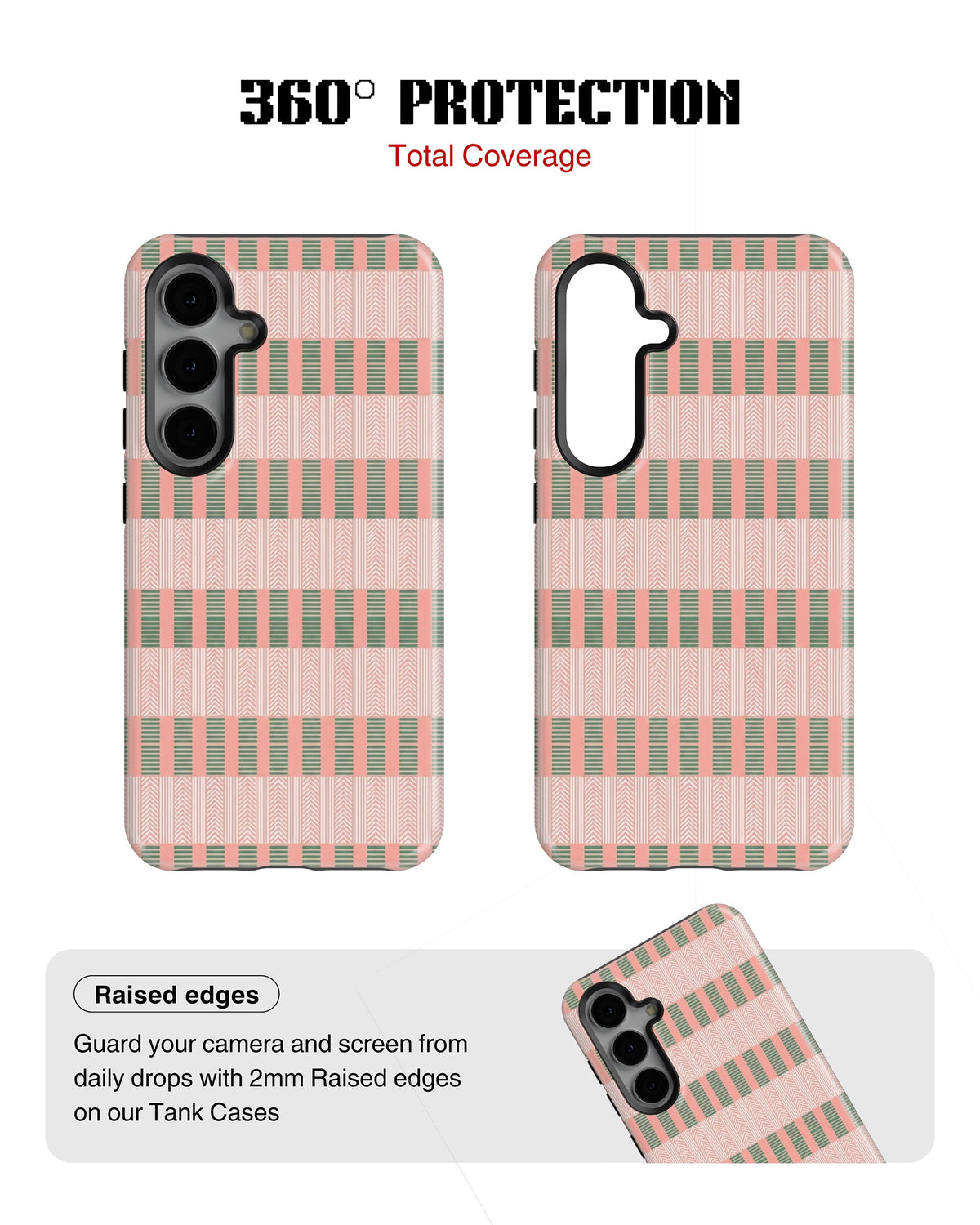 Samsung Galaxy S23 Plus Tank Case | Girls Aesthetics (Pastel Weave)