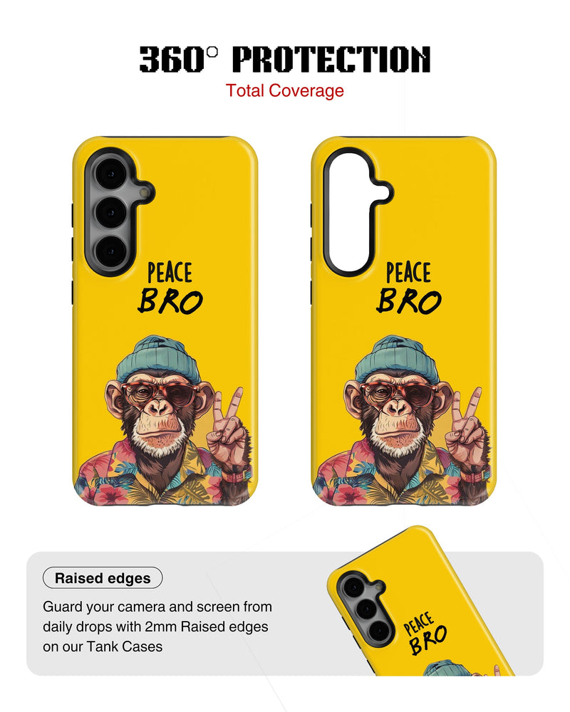 Samsung Galaxy S23 Tank Case | Modernism (Peace Bro)