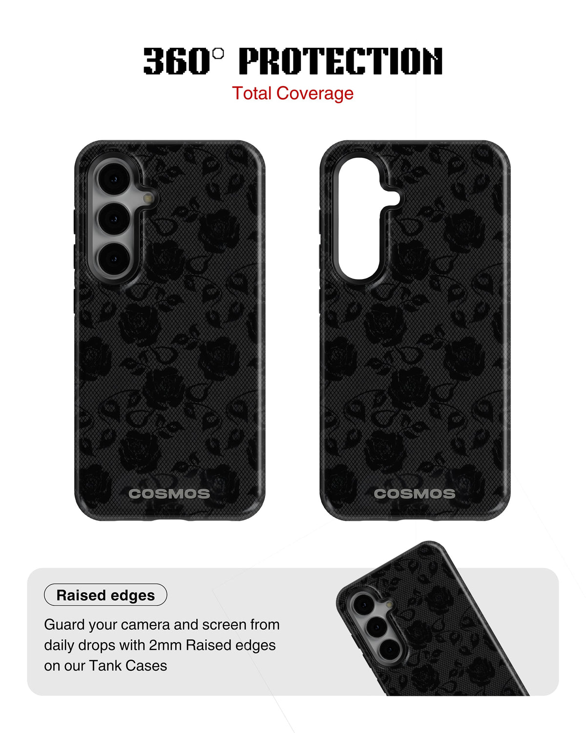 Samsung Galaxy S24 Tank Case | Textures (Shadow Bloom)