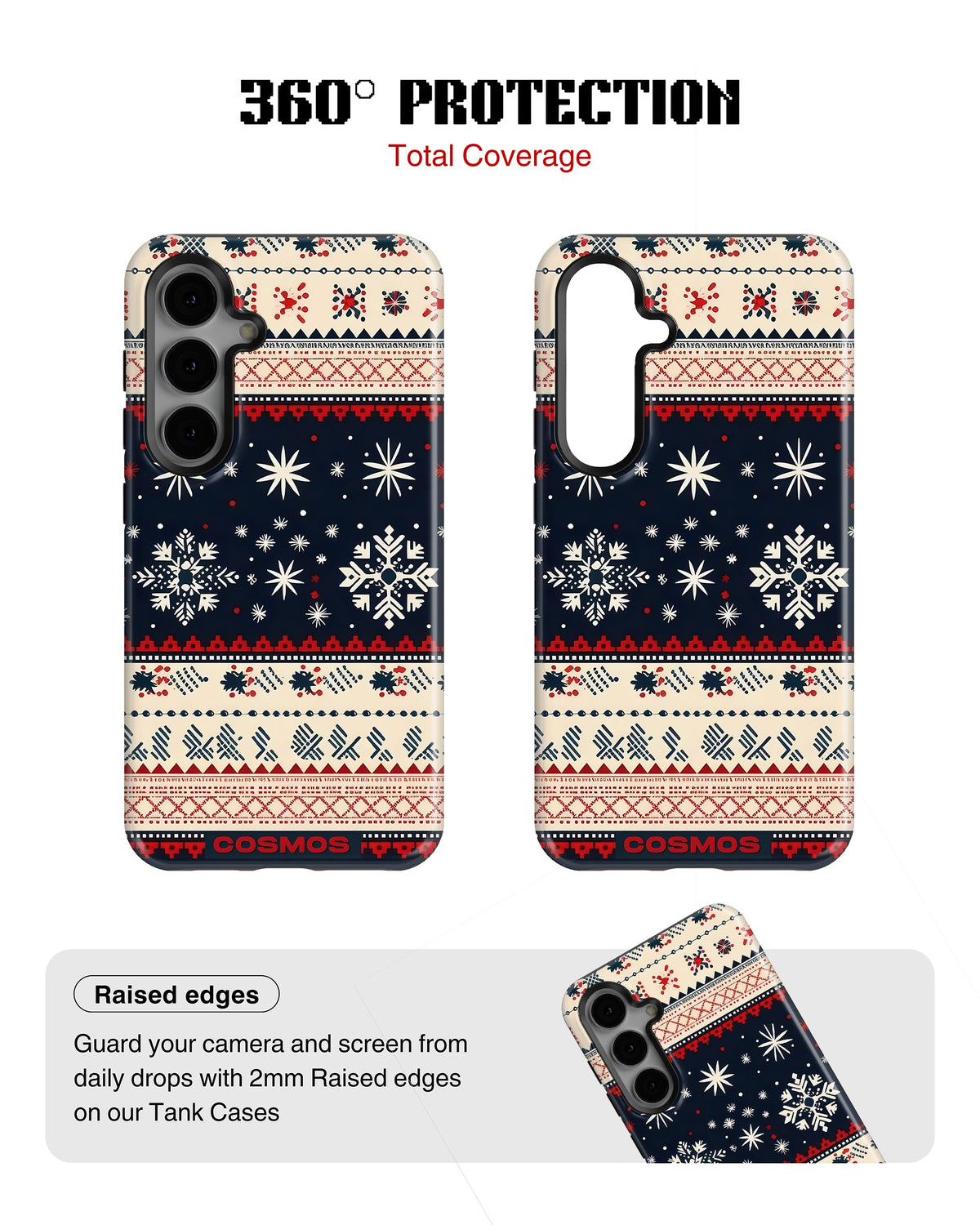 Samsung Galaxy S23 Plus Tank Case | Textures (Snowfall Classic)