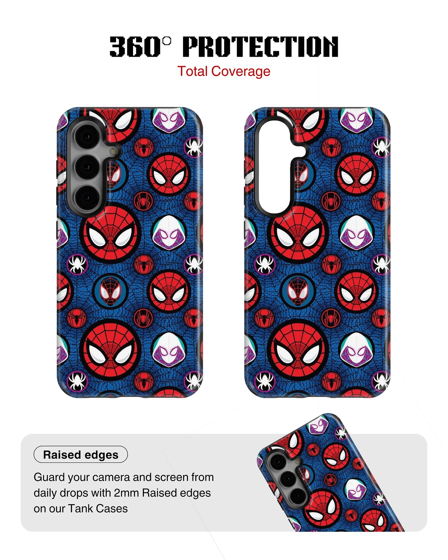 Samsung Galaxy S23 Plus Tank Case | Superhero (Spider Icons)