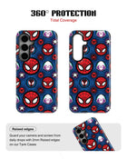 Samsung Galaxy S24 Tank Case | Superhero (Spider Icons)