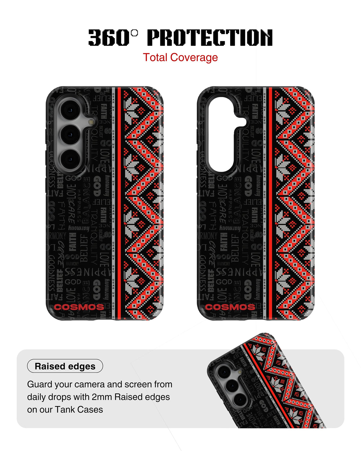 Samsung Galaxy S23 Tank Case | Textures (Tribal Noir)