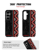 Samsung Galaxy S24 Tank Case | Textures (Tribal Noir)